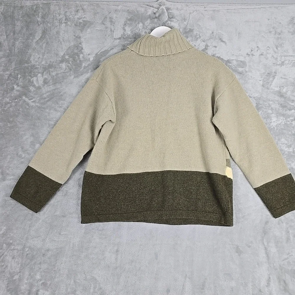 Christina Santandrea Wool‎ Angora Embroidered Cocker Spaniel Sweater Small Green